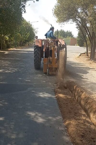 کانال‌سازی فیبرنوری آرامستان باغ رضوان