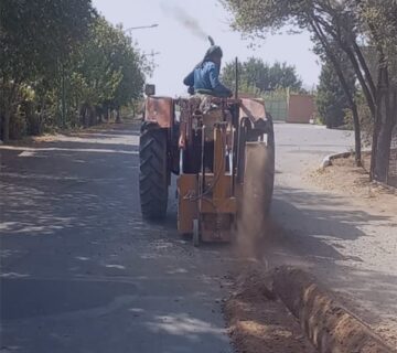 کانال‌سازی فیبرنوری آرامستان باغ رضوان